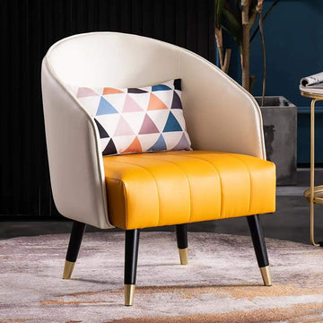 26" Wide Slipper Chair Accent Chair for Living Room with Microfiber Leather Upholstery-Richsoul-Chairs & Recliners,Furniture,Living Room Furniture
